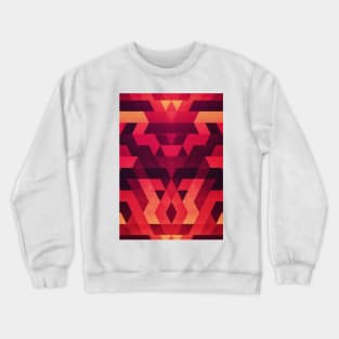 Abstract red geometric triangle texture pattern design (Digital Futrure - Hipster / Fashion) Crewneck Sweatshirt